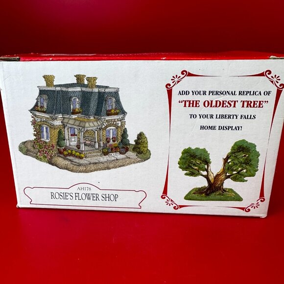 VTG LIBERTY FALLS ROSIE'S FLOWER SHOP & OLDEST TREE AH178 ORIGINAL BOX - Picture 1 of 14